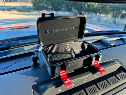 Personal dash-mounted utility box for the Ford Bronco.