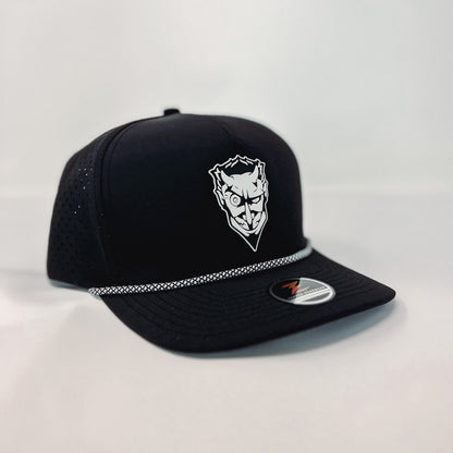 Rope Brim Trucker Hat with Devilish Logo